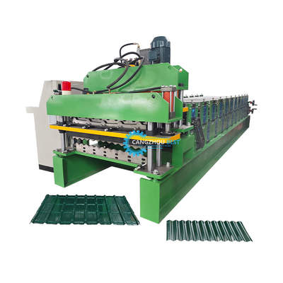 سرعت ثابت اتوماتیک PPGI Ridge Cap Roll Forming Machine با 15 تا 16 ایستگاه