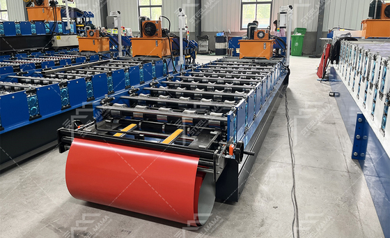 3Kw هیدرولیک برش فولاد سقف ورق رول شکل گیری ماشین قیمت