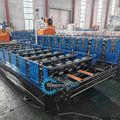 1000mm صفحه لمسی فلزی سقف ورق ساخت رول ماشین شکل گیری کنترل Plc
