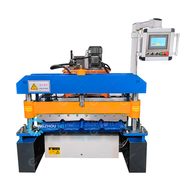 1000mm صفحه لمسی فلزی سقف ورق ساخت رول ماشین شکل گیری کنترل Plc