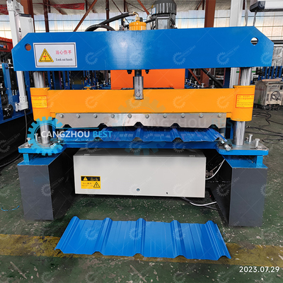 1000mm صفحه لمسی فلزی سقف ورق ساخت رول ماشین شکل گیری کنترل Plc