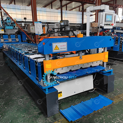 1000mm صفحه لمسی فلزی سقف ورق ساخت رول ماشین شکل گیری کنترل Plc