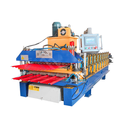 دستگاه دو لایه ای برای شکل دادن رول سقف فولاد با قدرت 5.5 KW و ایستگاه های 15-16