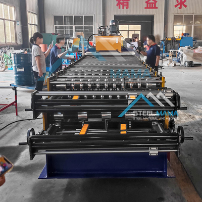 دستگاه دو لایه ای برای شکل دادن رول سقف فولاد با قدرت 5.5 KW و ایستگاه های 15-16