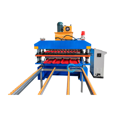 دو لایه فلزی صفحه سقف دو پروفایل در یک رول ماشین شکل گیری 5.5 kw قدرت