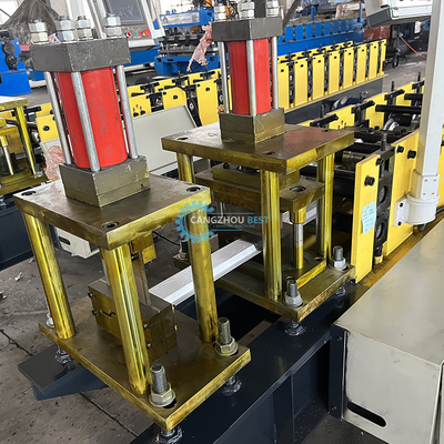 کنترل PLC هیدرولیک قالب برش T پروفایل V شکل حصار فولاد ساخت رول ماشین تشکیل