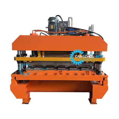 برش هیدرولیک 5.5kW قدرت رنگ فلز پروفایل روسیه شیشه ماشین رول تشکیل