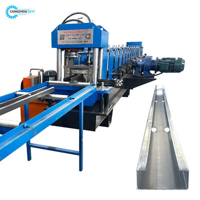 تولید ماشین برش خودکار فولاد سیاه به صورت دستی تغییر اندازه C Purlin Roll Forming Machine