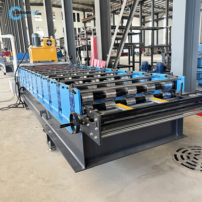 Colour Coated Single Layer Trapezodial 840 Profile Roofing Sheet Roll Forming Machine 