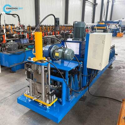 PLC Control Hydraulic Cutting Portable Steel K Gutter Roll Forming Machine with 16 Stations